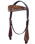 Bar H Equine American Leather Horse Saddle Tack One Ear Headstall Brown