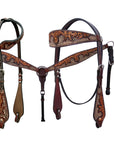 Bar H Equine American Leather Horse Saddle Tack One Ear Headstall Brown