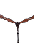 Bar H Equine American Leather Horse Saddle Tack Breast Collar Brown