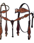 Bar H Equine American Leather Horse Saddle Tack Breast Collar Brown