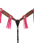 Bar H Equine Daisy Nash Floral Hand Tooled Horse Western Leather One Ear Headstall Brown