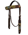 Bar H Equine Premium Hand Tooled Leather Breast Collar Stainless Steel Hardware Brown