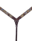 Bar H Equine Premium Hand Tooled Leather Breast Collar Stainless Steel Hardware Brown