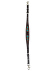 Bar H Equine Austin Arrow Spotted Leather One Ear Headstall Brown