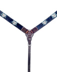 Bar H Equine Genuine Western American Leather Horse Premium Headstall & Breast Collar Set