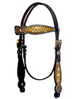 Bar H Equine Western Horse Genuine American Leather Wither Straps Breast Collar Headstall Tack Set