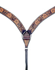Bar H Equine Genuine Western American Leather Horse Premium Headstall & Breast Collar Set