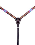 BAR H EQUINE Western Leather Horse Premium Headstall & Breast Collar Set