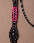 Bar H Equine Genuine Western American Leather Horse Premium Headstall & Breast Collar Set