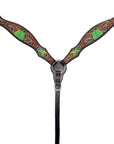 BAR H EQUINE Western Leather Horse Premium Headstall & Breast Collar Set