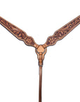 Bar H Equine Genuine Western American Leather Horse Premium Headstall & Breast Collar Set