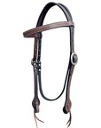 Bar H Equine Genuine Western American Leather Horse Premium Headstall & Breast Collar Set