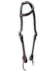 Bar H Equine Genuine Western American Leather Horse Premium Headstall & Breast Collar Set