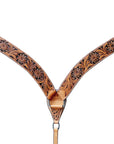 Bar H Equine Genuine Western American Leather Horse Premium Headstall & Breast Collar Set