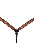 Bar H Equine Genuine Western American Leather Horse Premium Headstall & Breast Collar Set