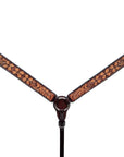Bar H Equine Genuine Western American Leather Horse Premium Headstall & Breast Collar Set