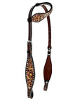 Bar H Equine Genuine Western American Leather Horse Premium Headstall & Breast Collar Set