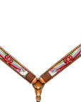 Bar H Equine Western Leather Horse Headstall & Breast Collar Tan