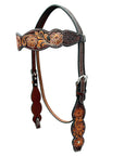 Bar H Equine Genuine Western American Leather Horse Premium Headstall & Breast Collar Set