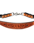Bar H Equine Genuine Western American Leather Horse Premium Headstall & Breast Collar Set