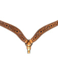 Bar H Equine Genuine Western American Leather Horse Premium Headstall & Breast Collar Set