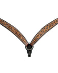 Bar H Equine Genuine Western American Leather Horse Premium Headstall & Breast Collar Set