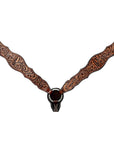 Bar H Equine Genuine Western American Leather Horse Premium Headstall & Breast Collar Set
