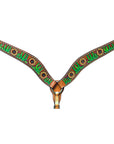Bar H Equine Genuine Western American Leather Horse Premium Headstall & Breast Collar Set