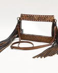 American Darling Clear Bag Hand Tooled Genuine Leather Women Bag Western Handbag Purse