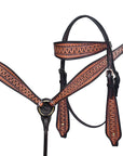 Comfytack Western Horse Barrel Racing Trail Pleasure American Leather Saddle Tack Set With Reins Brown