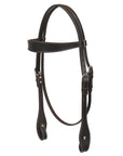 Hilason Western Horse Genuine Leather Headstall Bridle Engraved GS Concho Brown