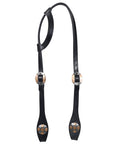 Hilason Horse Genuine Leather One Ear Headstall Bridle GS Concho Black