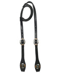 Hilason Horse Genuine Leather One Ear Headstall Bridle GS Concho Black