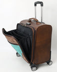 American Darling Travel Case Hand Tooled Crocodile embossed Genuine Leather women bag western handbag purse