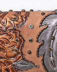 American Darling Organiser Hand Tooled Genuine Leather Women Bag Western Handbag Purse