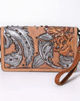 American Darling Organiser Hand Tooled Genuine Leather Women Bag Western Handbag Purse