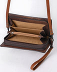 American Darling Organiser Hand Tooled Genuine Leather Women Bag Western Handbag Purse