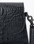 American Darling Crossbody Crocodile Embossed Genuine Leather Women Bag Western Handbag Purse
