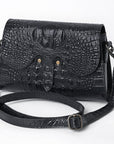 American Darling Crossbody Crocodile Embossed Genuine Leather Women Bag Western Handbag Purse
