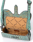 American Darling Crossbody Crocodile Embossed Genuine Leather Women Bag Western Handbag Purse