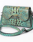 American Darling Crossbody Crocodile Embossed Genuine Leather Women Bag Western Handbag Purse