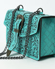 American Darling Small Crossbody Beautifully Hand Tooled Genuine Leather women bag western handbag purse