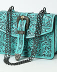 American Darling Small Crossbody Beautifully Hand Tooled Genuine Leather women bag western handbag purse