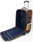 American Darling Travel Case Beautifully Hand Tooled Hair-On Genuine Leather women bag western handbag purse