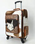 American Darling Travel Case Beautifully Hand Tooled Hair-On Genuine Leather women bag western handbag purse