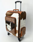 American Darling Travel Case Beautifully Hand Tooled Hair-On Genuine Leather women bag western handbag purse