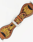 American Darling floral Hand Tooled Men Women Genuine Leather I watch Strap