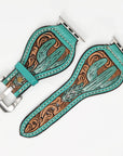 American Darling Cactus Hand Tooled Men Women Genuine Leather I watch Strap
