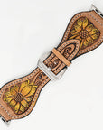 American Darling Floral Hand Tooled I watch Men Women Genuine Leather