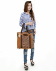 ADBGZ906 Tote Beautifully Hand Tooled Genuine Leather women bag western handbag purse